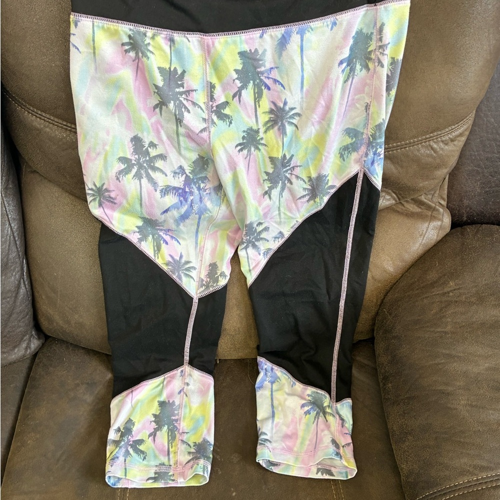 Justice Multicolor Tropical Print Kids Leggings